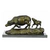 Image 1 : Bull With Calf Bronze Sculpture