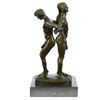 Image 1 : Gay Men Wrestling Statue on Marble Base Figurine
