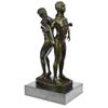 Image 5 : Gay Men Wrestling Statue on Marble Base Figurine