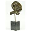 Image 3 : Resting Man Bronze Bust Statue Modern Sculpture
