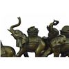 Image 2 : Five Elephant Crossing a Bridge Sign of Wealth Power Bronze Sculpture