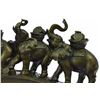 Image 3 : Five Elephant Crossing a Bridge Sign of Wealth Power Bronze Sculpture
