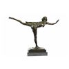 Image 8 : Dancer Arabesque Bronze Statue on Marble Base Sculpture