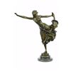 Image 1 : Semi Nude Dancer Bronze sculpture on Marble Base Statue