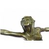 Image 2 : Semi Nude Dancer Bronze sculpture on Marble Base Statue