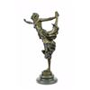 Image 9 : Semi Nude Dancer Bronze sculpture on Marble Base Statue