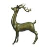 Image 7 : Deer-Buck Bronze Statue on Marble Base Sculpture