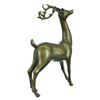 Image 9 : Deer-Buck Bronze Statue on Marble Base Sculpture