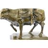 Image 4 : Young Woman Rides a Bull Bronze Statue on Marble Base Sculpture