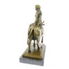 Image 8 : Young Woman Rides a Bull Bronze Statue on Marble Base Sculpture