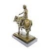 Image 9 : Young Woman Rides a Bull Bronze Statue on Marble Base Sculpture