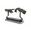 Image 8 : Touching Hand Bronze Sculpture on Marble Base Statue