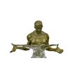 Image 2 : Fitness Model Muscular Man Flexing Bronze Sculpture