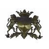 Image 8 : Canova Traditional Crest Power Behind Shield Bronze Art Deco Sculpture