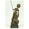 Image 1 : Naked Bust Amazon Female Warrior with Bow Bronze Sculpture