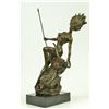 Image 3 : Naked Bust Amazon Female Warrior with Bow Bronze Sculpture