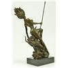 Image 5 : Naked Bust Amazon Female Warrior with Bow Bronze Sculpture