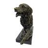 Image 4 : Golden Retriever Bronze Sculpture on Marble Base Figurine