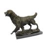 Image 8 : Golden Retriever Bronze Sculpture on Marble Base Figurine