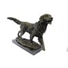 Image 9 : Golden Retriever Bronze Sculpture on Marble Base Figurine