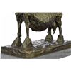 Image 3 : Stunning Farm Animal Goat Bronze Sculpture on Marble Base Statue
