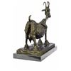 Image 6 : Stunning Farm Animal Goat Bronze Sculpture on Marble Base Statue