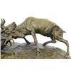 Image 2 : Elk Deer Bronze Sculpture on Marble Base Statue