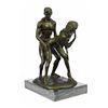 Image 8 : Couple Making Love Bronze Sculpture on Marble Base Statue