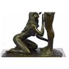 Image 3 : Oral Pleasure Bronze Sculpture on Marble Base Statue