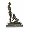 Image 7 : Oral Pleasure Bronze Sculpture on Marble Base Statue