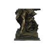 Image 3 : Nude Woman Swan Bronze Statue on Marble Base Sculpture
