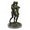 Image 1 : Depict of Two Gay Men Bronze Sculpture on Marble Base Figurine