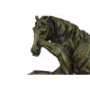 Image 2 : Horse Farm Bronze Sculpture on Marble Base Figurine