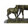Image 3 : Horse Farm Bronze Sculpture on Marble Base Figurine