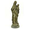 Image 1 : Mother Virgin Mary Bronze Sculpture on Marble Base Statue