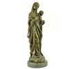 Image 3 : Mother Virgin Mary Bronze Sculpture on Marble Base Statue
