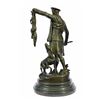 Image 8 : A Patinated Group of A Scottish Hunter Bronze Sculpture