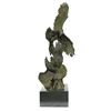 Image 1 : Two Fighting Eagles Wildlife Bronze Sculpture