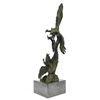 Image 7 : Two Fighting Eagles Wildlife Bronze Sculpture
