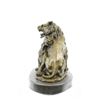 Image 8 : Relaxing Lions Bronze Statue on Marble Base Figurine