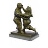 Image 6 : Dancing Couple Bronze Figurine on Marble Base Sculpture