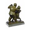 Image 7 : Dancing Couple Bronze Figurine on Marble Base Sculpture