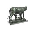 Image 8 : The Capitoline Wolf Bronze Statue on Marble Base Sculpture
