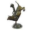 Image 7 : Rodeo Cowboy Bronze Sculpture on Marble Base Statue