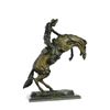 Image 7 : Cowboy Horse on Marble Base Bronco Buster Bronze Statue