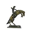 Image 8 : Cowboy Horse on Marble Base Bronco Buster Bronze Statue