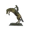 Image 9 : Cowboy Horse on Marble Base Bronco Buster Bronze Statue