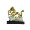 Image 1 : Gold Plexiglases Chinese Zodiac Gold Dragon statue