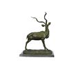 Image 7 : Elk Buck Stag Deer Bronze Sculpture on Marble Base Statue