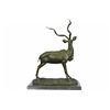 Image 9 : Elk Buck Stag Deer Bronze Sculpture on Marble Base Statue